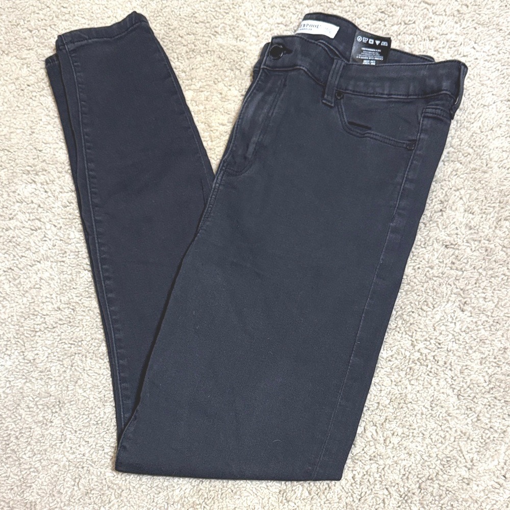 Liverpool Los Angeles Skinny Jeans Women's 14/32 Black Eco Logical High Rise